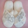 Women's Plush Velvet Furry Wedding Indoor Slippers