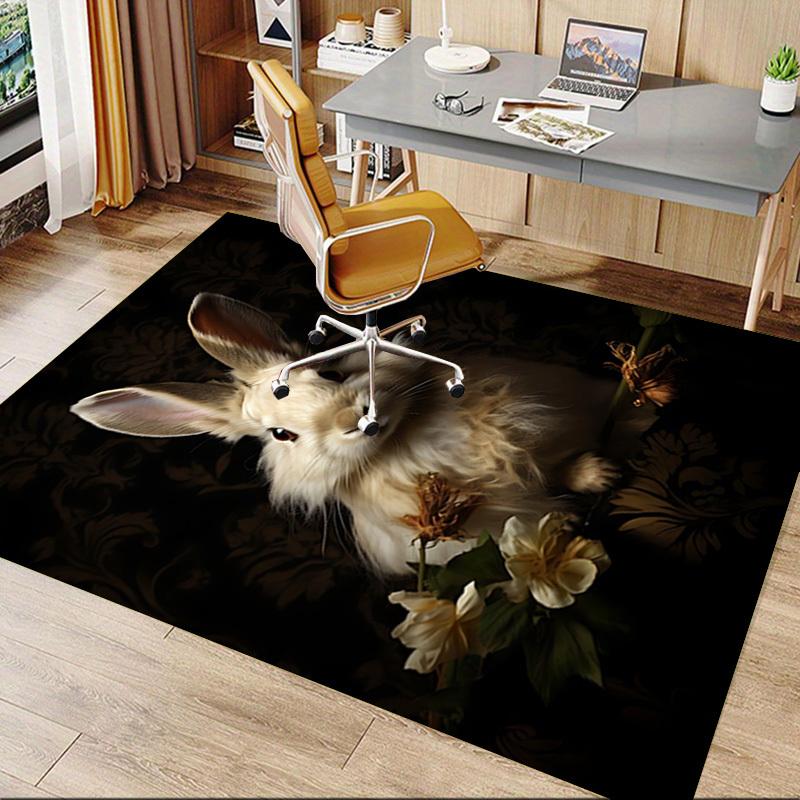 1pc Rabbit Carpet Office Rug Outdoor Mat Home Decor Area Carpet Festival Gift