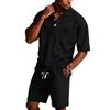 Men's Summer Hawaiian  Button Shirt Shorts Set