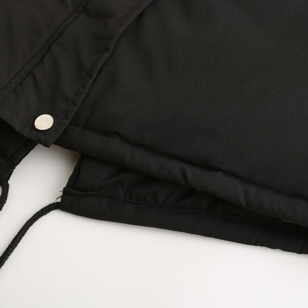 Хлопковое пальто средней длины с капюшоном для женщин — фото 14