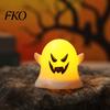 Soft Warm White Ghost Lamp 6 Pcs Decorative Light, LED Color Changing Flameless Battery-Operated Safe Halloween Accent Light Mini Spirit Night Lamps,