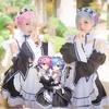 Zero Kara Hajimeru Isekai Seikatsu Twins Ramrem Cosplay Maid Party Dress