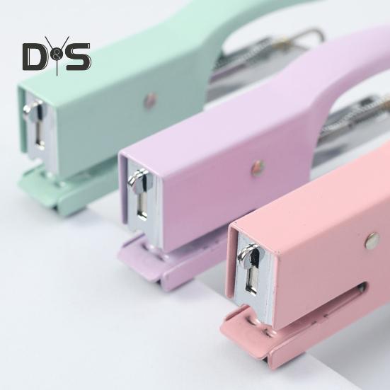 Small Hand-held Stapler 10-16 Sheet Capacity Stapler with 750 Staple Mini Desktop Stapler for Office School Home Travel