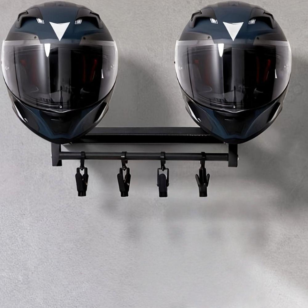 With Hooks Helmet Display Stand Wall Mount Cycling Equipment Holder  Sports Gear Accessories