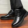 Fashion Winter Men Shoes 2025New Casual Leather Shoes Winter Plush Cotton Shoe Warm Business Office Shoes Men's Ankle Boots Botas Hombre