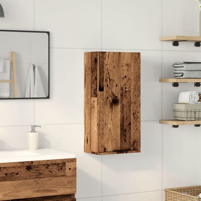 VidaXL Armoire de salle de bain murale vieux bois 32x20x67 cm, meuble de salle de bain, placard de salle de bain, meuble de 856937