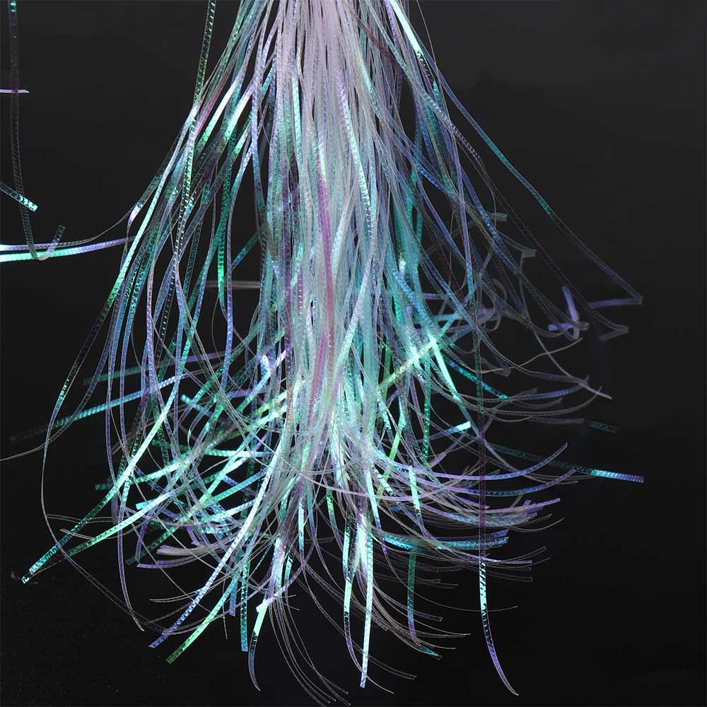 Simuliert wellige Flash-Stränge 1 mm Breite Gliss Glow-Stränge Binde-Flash-Lametta Salzwasser