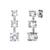 New Simple Round Cubic Zirconia Stud Earrings Women Fashion Versatile Accessories Daily Wear Party Fancy Ear Piercing Jewelry