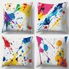 Artistic Splatter Painting Digital Printing Pillow Cover Short Plush Suitable Living Rooms Bedrooms Sofas Throw Cushion Cover