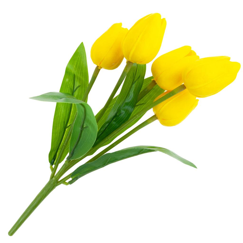 CV26799-7 ARTIFICIAL RUBBER-COATED RED TULIP BEAUTIFUL AS LIFE FOAM TULIPS centerpiece