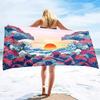 Ocean Wave Beach Towel,Oversized Quick Dry Sand Free Proof Absorbent Lightweight Beach Blanket Bath Towel Swim Sport Pool Towels