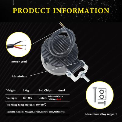 3INCH 20W Motocicletă LED Angel Eye Bară de lumină de lucru Lampă spot Offroad Mașină Barcă Camion SUV Pickup 12V 24V Lampă de ceață pentru conducere far