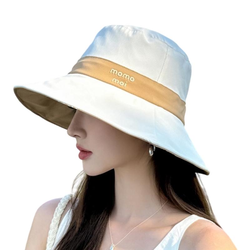 

Unisex Foldable Sun Hat Wide Brims Bucket Hat Perfect For Commuting Hiking os вершковий