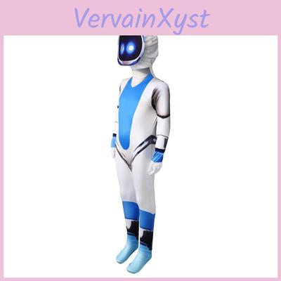 Astro Bot Character Jumpsuit Polyester Material For Kids Cosplay Events