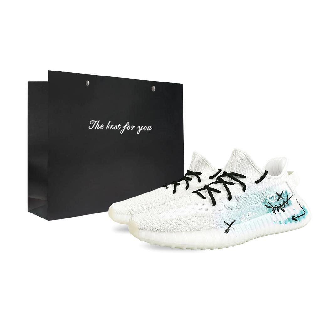 adidas Originali Yeezy Boost 350 V2 Resistenti all'Abrasione Resistenti all'Abrasione Scarpe Basse Casual Unisex Bianco HQ6316(Team373-BOX)