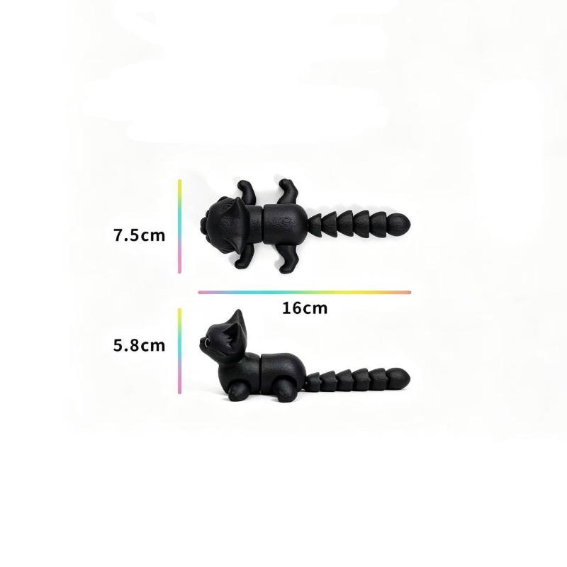 3D Printed Cute Cats Tail Joint Movable Kawaii Kitten Ornament Room Decor Car Decorations Desktop Decorations Gifts To Friends