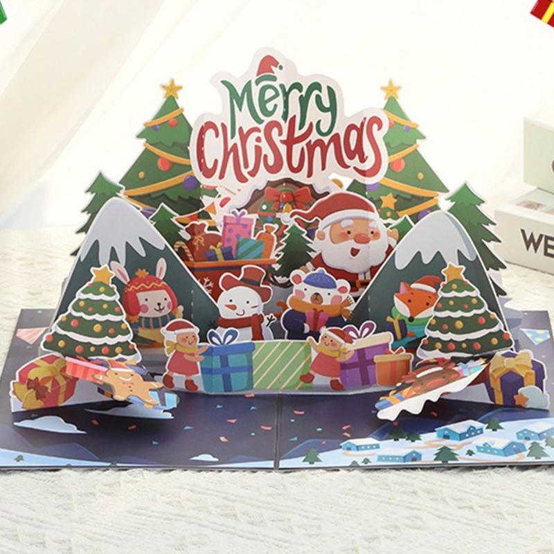 Christmas Card with Matching Envelope Christmas Greeting Cards for Kid Adult J0MC