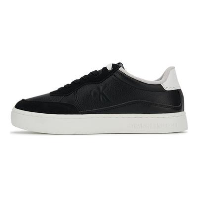 Jeansy Patchwork Vintage Sneakers na Grubej Podeszwie Niskie Męskie Sneakersy Czarno-Białe YM01153-0GM