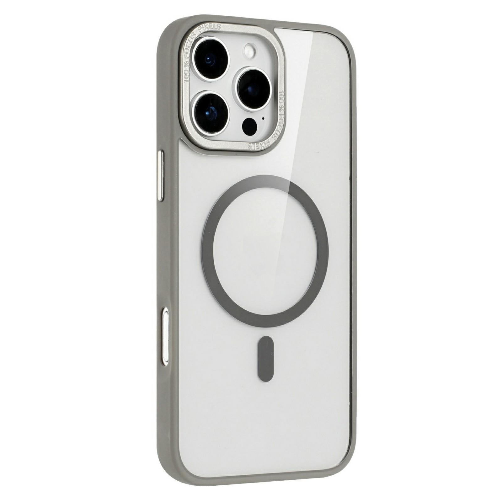 

Чохол для iPhone 16 Pro Max, сумісний з MagSafe, TPU + Акрил, Прозора задня кришка телефону