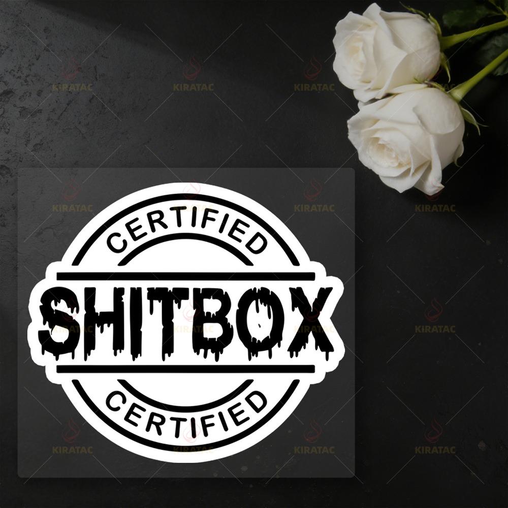 1pc Shitbox Interesting Trendy Car Sticker Waterproof for Windows Trunk Motocycle Helmet Fairing Scooter Universal Vinyl Decals