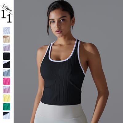 Canotta da Fitness da Donna Nessaj Senza Maniche Palestra Yoga Sportiva Canotta Traspirante Canotta da Corsa