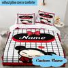 Custom Name 3PCS Heartfelt Pucca Moment Bedding Set, Including 1pc Duvet Cover And 2pcs Pillowcases, Suitable for Dorms and Bedrooms Gift