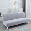 Velvet Armless Sofa Bed Covers Folding Seat Slipcover Modern Futon Stretch Sofa Bed Covers Living Room Elastic Couch Protector