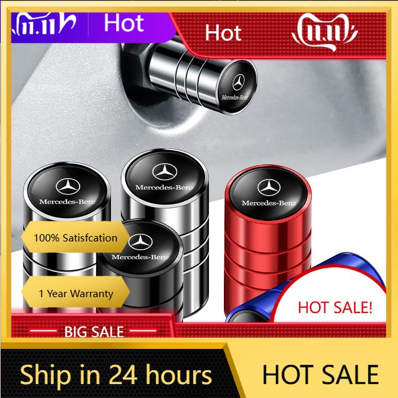 XHWHJ1 C200 E200 For Mercedes Benz 4PCS Car Tire Valve Stems Cap Auto Exterior Accessories For Mercedes Benz GLK GLA A B C E Class C180