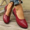 European and American large-size casual flat-bottomed Doudou shoes spring new pointed soft bottom shallow mouth