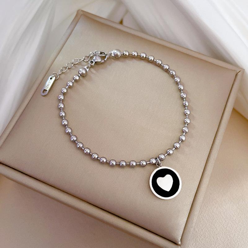 Титановая сталь Элегантный темперамент Простой Душевное спокойствие Счастливый Минималистичный Браслет-цепочка Женский Ретро Девушка