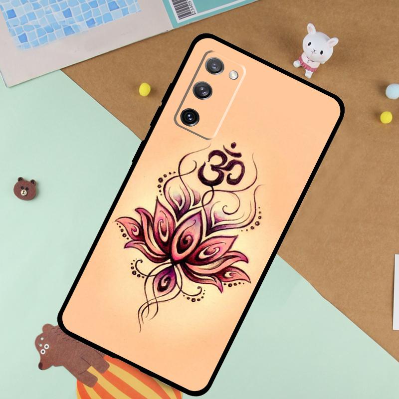 

OM Yoga GOA Zen Symbol Soft Case For Samsung Galaxy S24 Ultra S9 S10 S20 S22 S21 Plus S23 FE S25 Ultra Funda Cover Galaxy S24