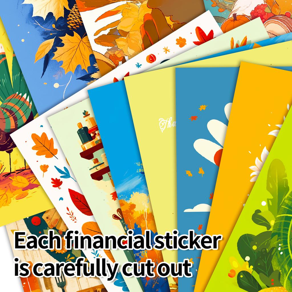 12 Bags Of 6-Inch Turkey Material Backing Paper Thanksgiving Hand Account Material Package