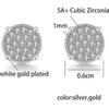 5A+ Full-Diamond Hip-Hop Zircon Stud Earrings for Men & Women, Hypoallergenic, Ideal for Everyday Wear – Perfect Christmas Gift