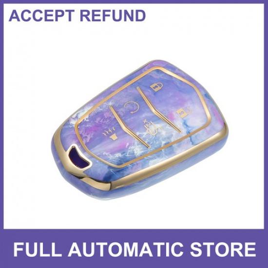 Key Fob Cover Single  for Cadillac Escalade ATS CTS, 5 Button Key Fob Case