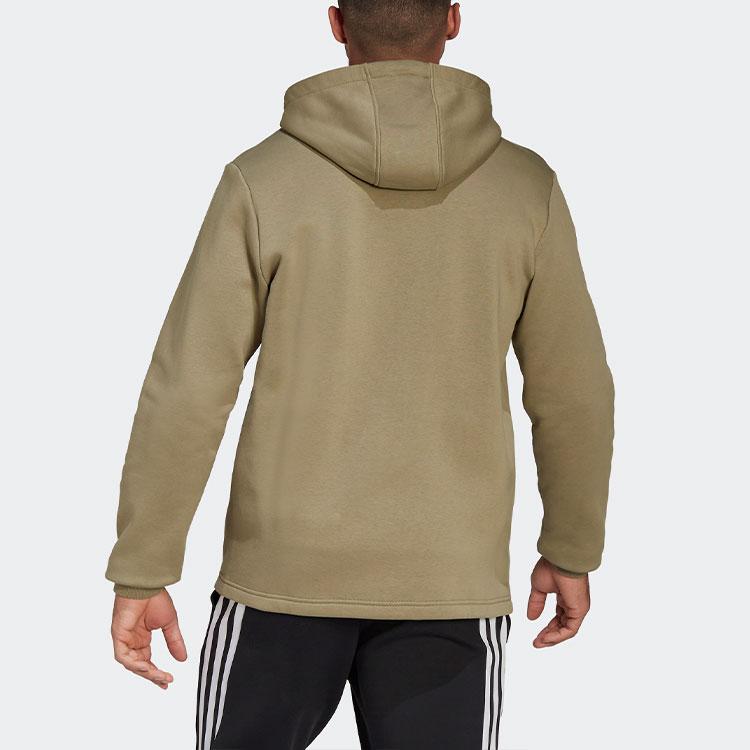 Adidas Solid Color Zip-Up Hoodie Jacket Men Outerwear Light-Green HU0294