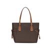 Artificial Leather Tote Bag, Shopping Bag, Handbag, Shoulder Bag Medium Women's Acorn Brown 30T8GV6T4B-BROWN