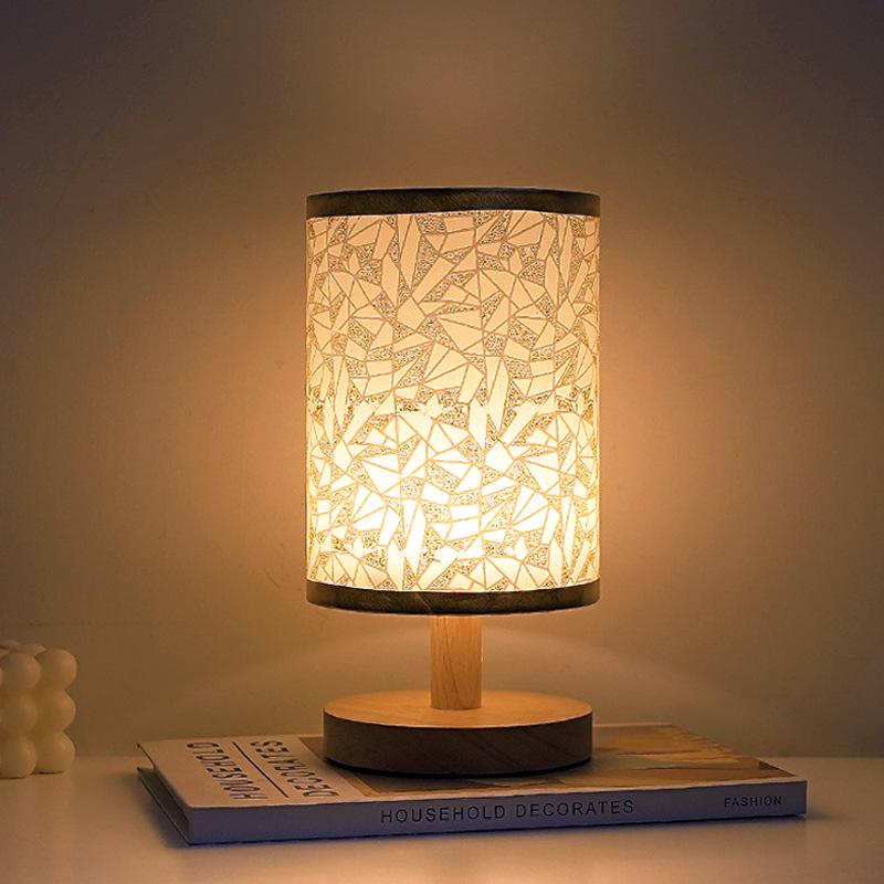 

Деревянная настольная лампа с USB и светодиодным ночником для спальни, кабинета или общежития - Креативный атмосферный декор. 220V Plug, Warm Light Single Switch