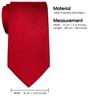 (RETREEZ) RETREEZ Micro Herringbone Stripe Woven Microfiber Men's Tie - Red