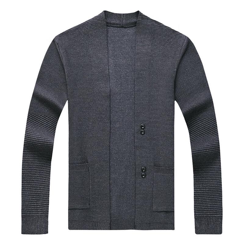 Hengyuanxiang Men's V-Neck Knit Cardigan