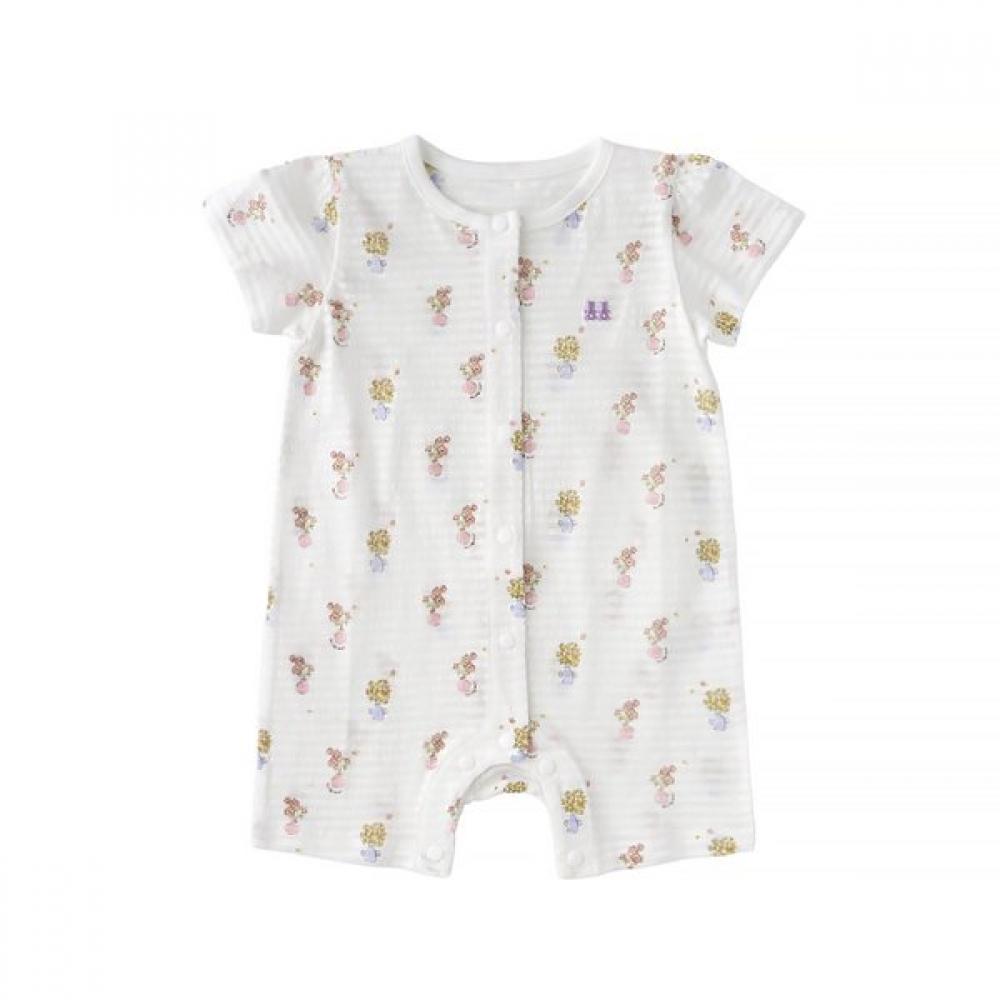 

Mink Mui Botanical Flower Short Sleeve Romper 36370 041 20 WH/18 months (85)