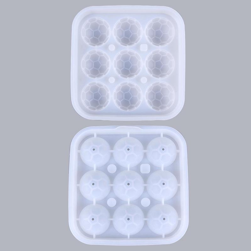 9-Cell Soccer Ball Silicone Ice Mold for Cocktails & Whiskey