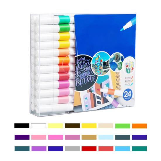 

Детские акриловые маркеры с твердым наконечником, акриловые маркеры для рисования, быстросохнущие чернила, художественные маркеры для ткани, росписи камней, керамики, стекла, принадлежности для искусства и рукоделия для студентов 24PCS