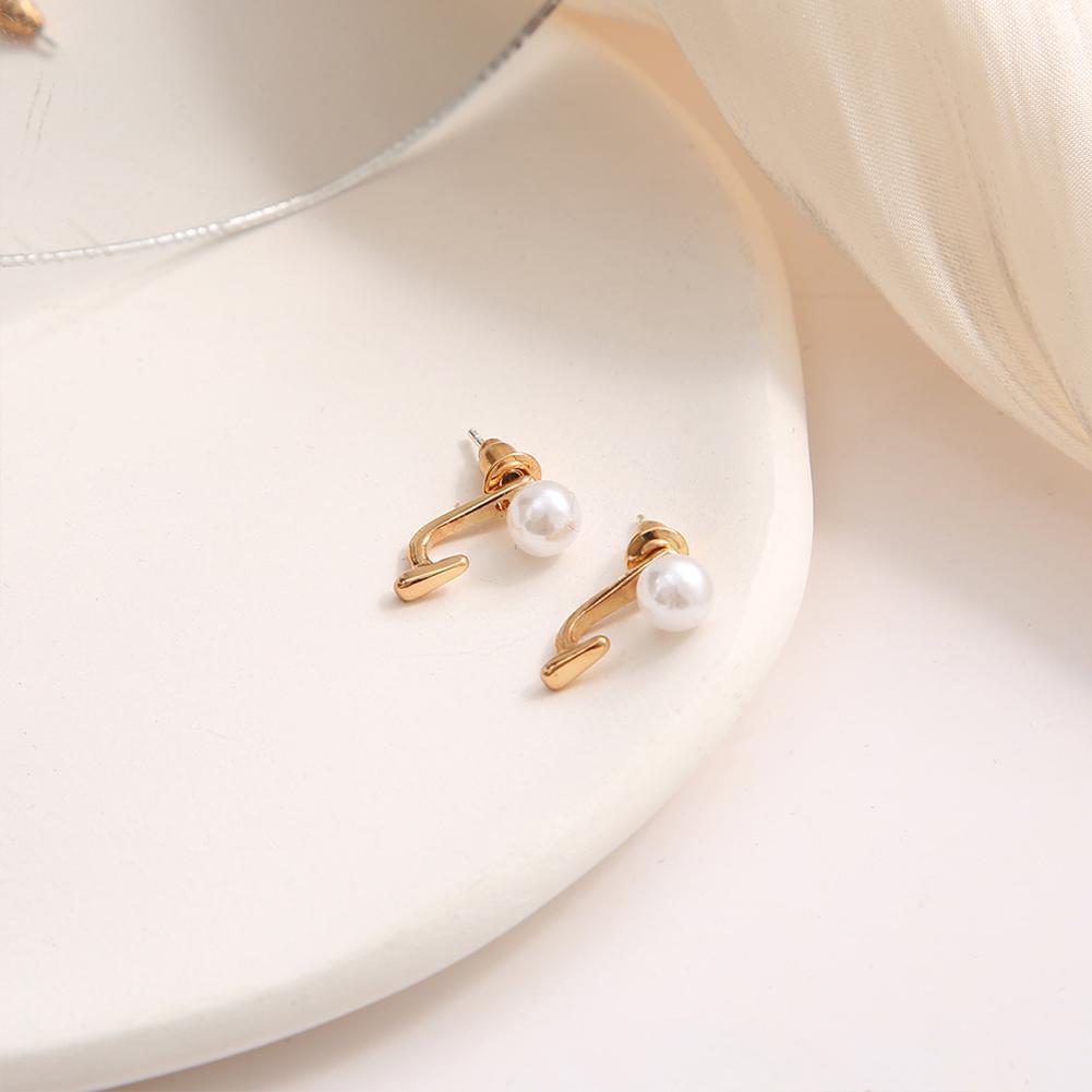 1 Pair Pearl Stud Earrings Hypoallergenic Alloy Earrings Valentines Birthday Anniversary Gifts For Women Girls