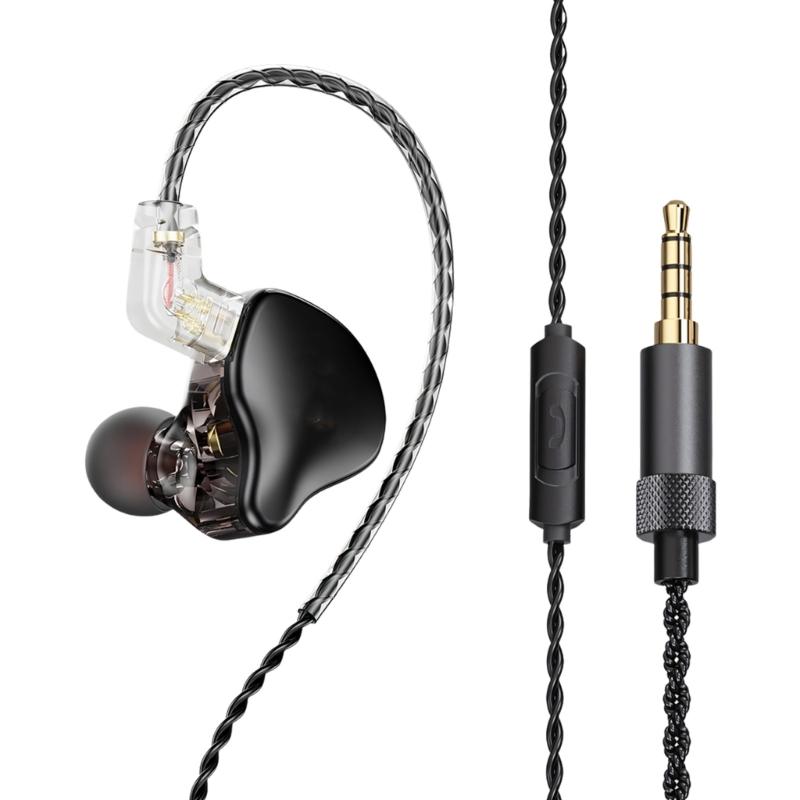 

High Clear In Ear Wire Headphones Earphone With 11Mm Dynamic Driver For Music And Gaming Sport Earbud 3.5mm Port чорний