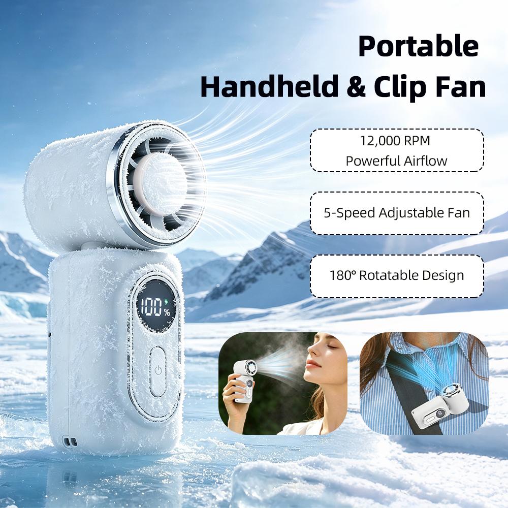 Xiaomi Outdoor Handheld Fan 12000RPM Turbo Fan USB Rechargeable 5 Speeds Strong Wind Mini Cooling Fan for Travel Camping Office Student