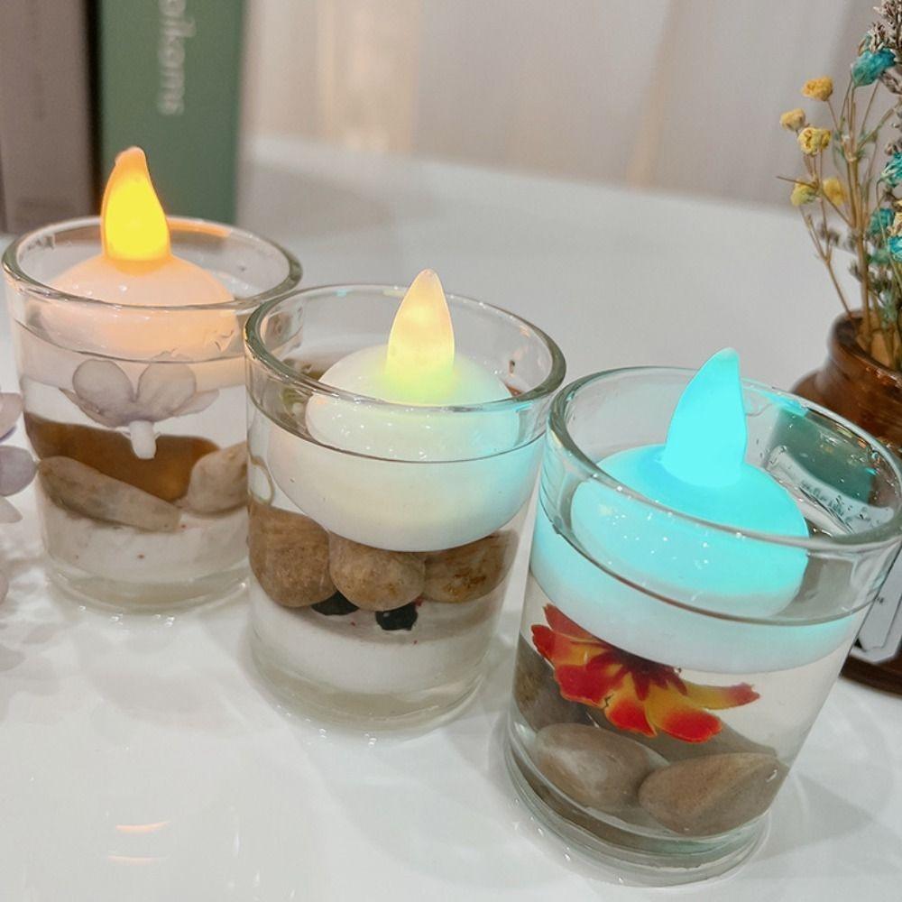 5Pcs Floating on Water Candle Lamp Diwali Water Sensor Candles  Deepavali Festival Decoration