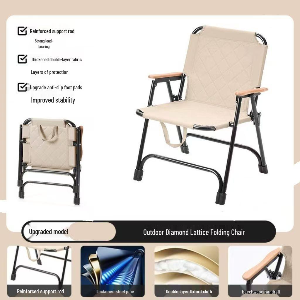 Folding Portable Outdoor Camping and Fishing Chair - Kermit Style
