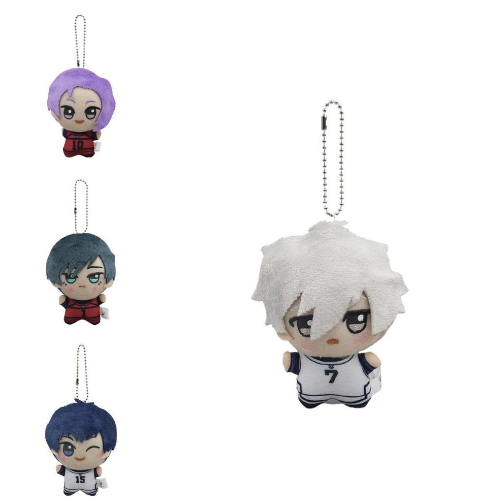 Plush Toy Keychain Adorable Blue Cartoon Animal Soft Pp Cotton Filling