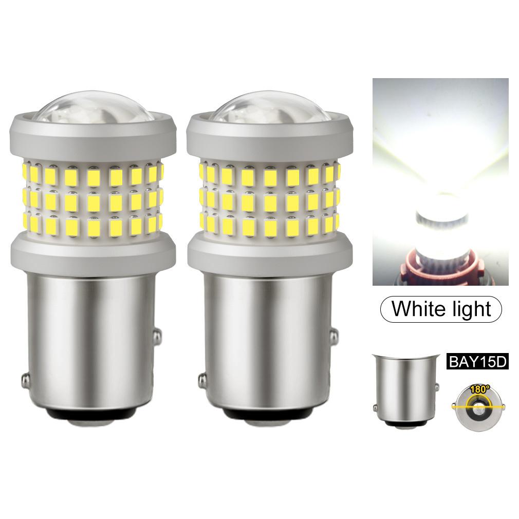 2Pcs P21W Led 1156 T20 W21/5W 7443 P21/5W T25 2000LM Car Bulbs 7440 BA15S BAY15D BAU15S PY21W Auto DRL Light 1157 3157 Reverse Turn Signal Brake Lamp