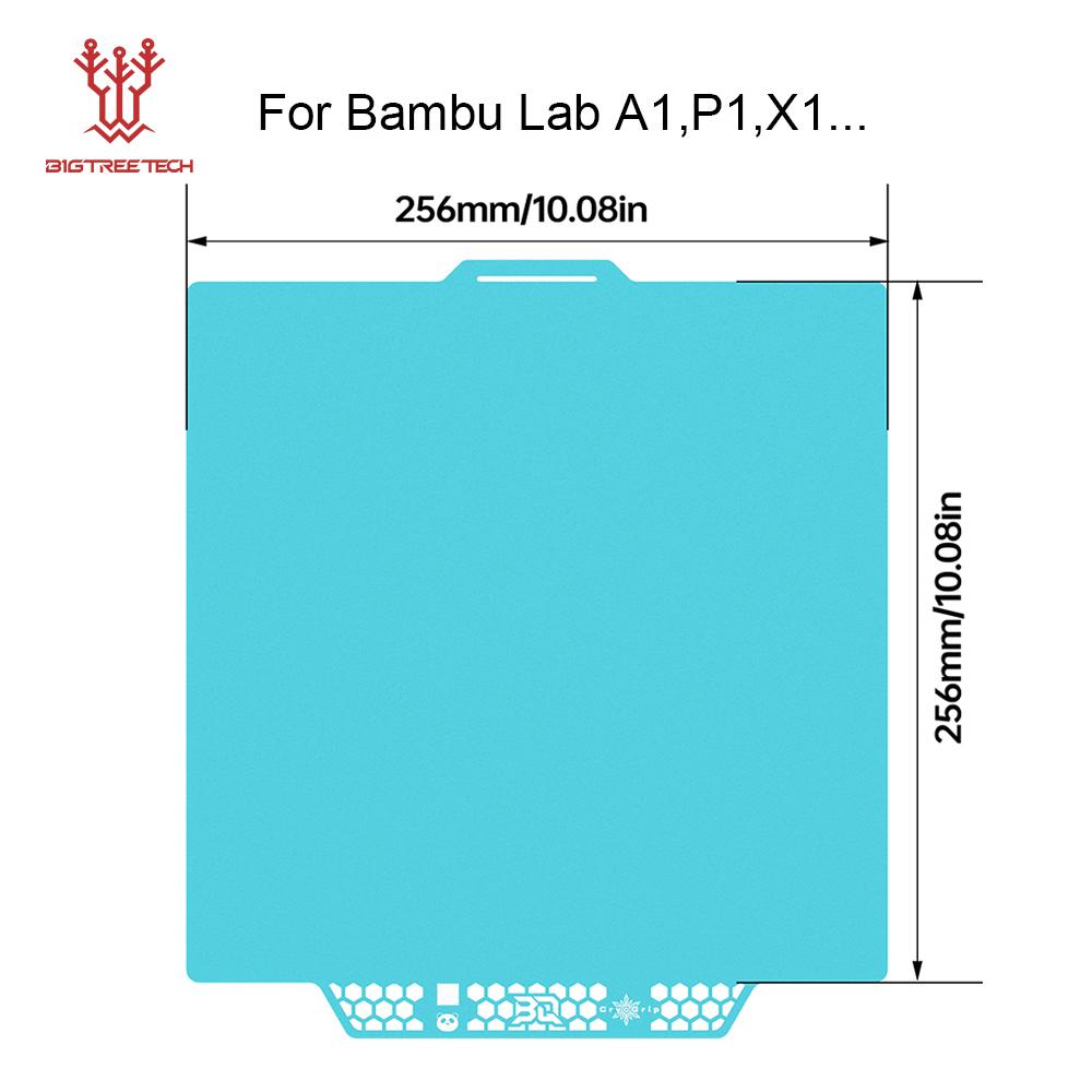 BIQU Panda Build Plate CryoGrip Coating No Clog Spring Steel Double-sided Textured for BambuLab X2D Voron Kobra 3 Ender 3 K1 MAX
